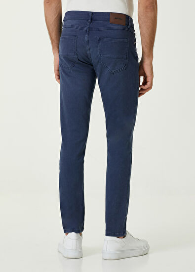 Beymen Club Slim Fit Gray Blue Medium Knit Jeans Pants - 3