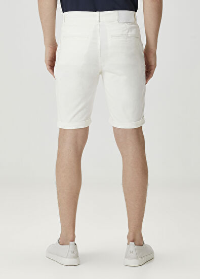 Beymen Club Off-White Denim Shorts - 3