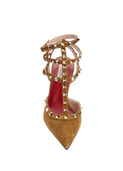 Valentino Garavani Rockstud Dark Beige Women's Leather High Heels - 4