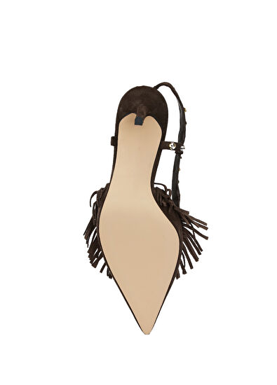 Beymen Club Brown Stud Slingback Pump - 5