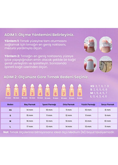 Takma Takma Kısa Balerin 15'li Ten Rengi Protez Takma Tırnak TT0575  - 7