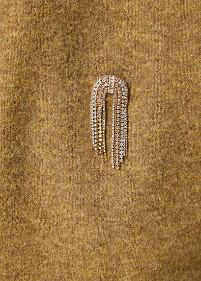 Beymen Club Oil Green Sprinkled Stone Detailed Sweater - 5