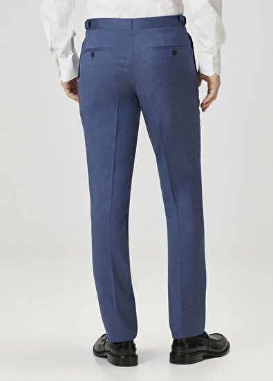 Rota Mavi Yün Pantolon - 3