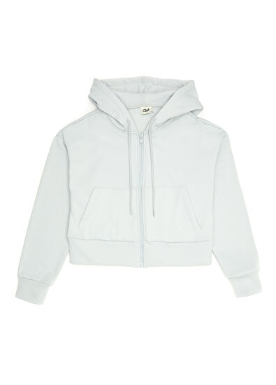 Beymen Club Light Blue Zippered Hoodie - 7