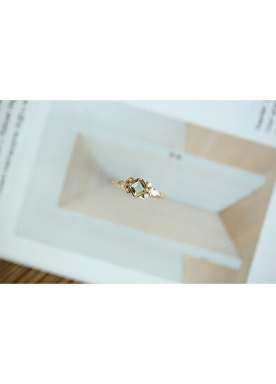 Blue Way 14 Ayar Sarı Altın Kadın Yüzük - Görsel 6