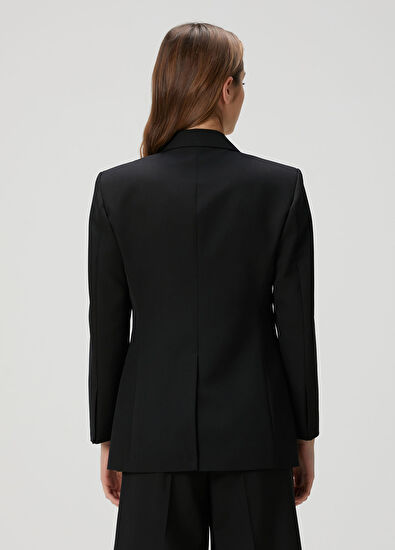 Sandro Siyah Gold Düğmeli Blazer - 4