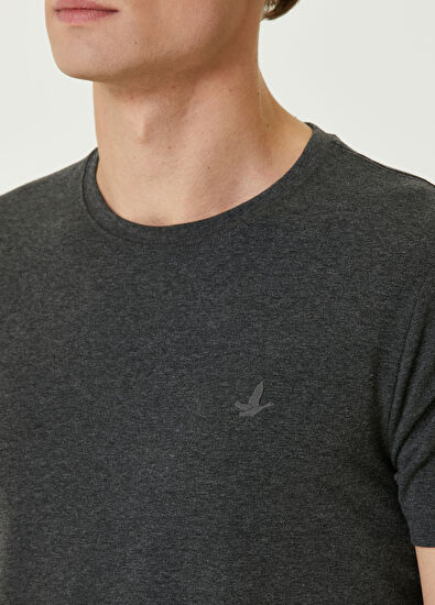 Beymen Club Anthracite Melange Basic T-shirt - 4