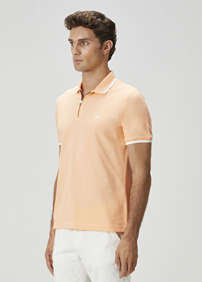 Beymen Club Peach Ecru Polo T-Shirt - 3