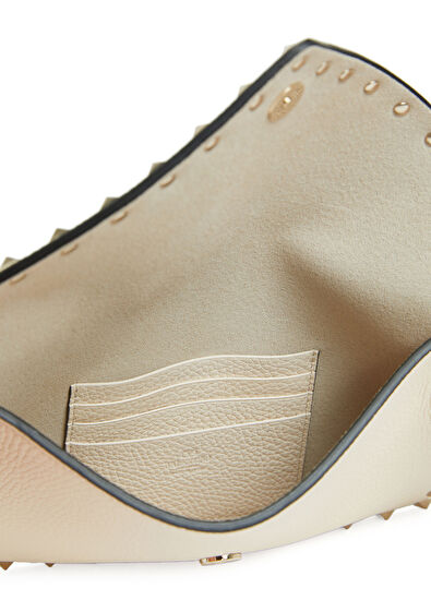 Rockstud Ekru Kadın Deri El Portföyü - Görsel 6