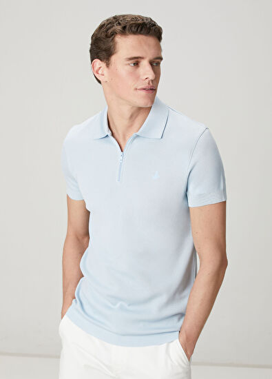 Beymen Club Light Blue Slim Fit Polo T-shirt - 5