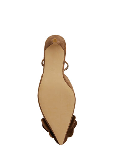 Beymen Club Taba Çiçek Patchli Süet Topuklu Ayakkabı - 5