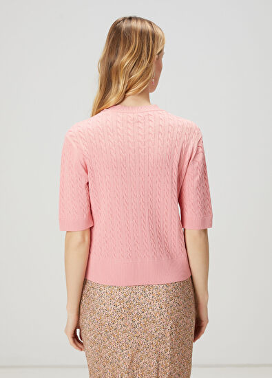 Beymen Club Pembe Saç Örgü Hırka - 5