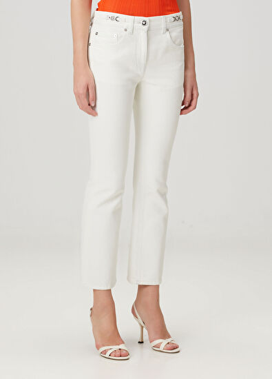 Versace Kırık Beyaz Jean Pantolon - 3