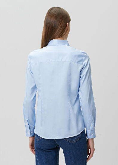 Beymen Club Slim Fit Mavi Klasik Gömlek - 5
