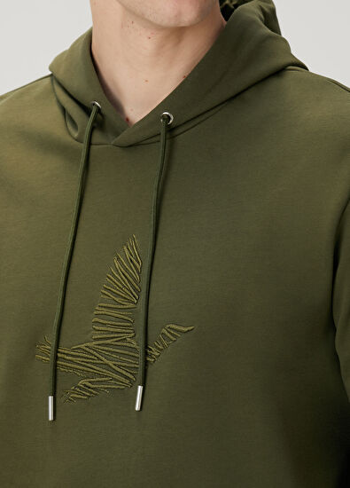 Beymen Club Haki Kapüşonlu Sweatshirt - 5