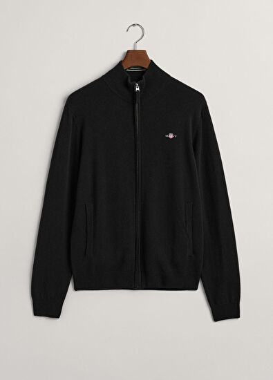 Gant Siyah Fermuarlı Regular Fit Erkek Hırka - 5