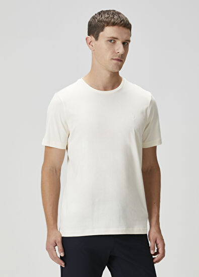 Beymen Club Ecru Basic T-Shirt - 3