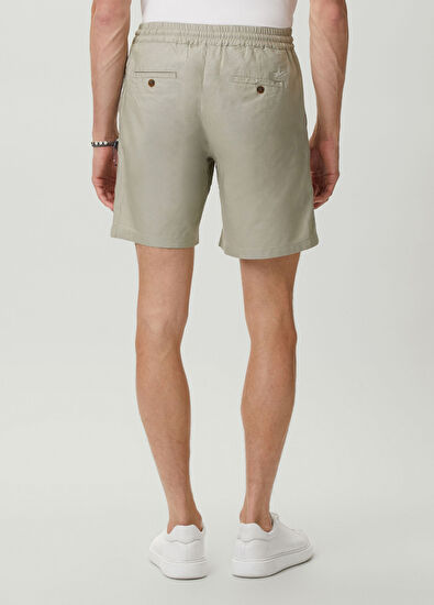 Beymen Club Green Waist Corded Piece Paint Oxford Shorts - 3
