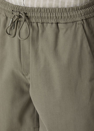 Beymen Club Haki Beli Kordonlu Lyocell Şort - 4