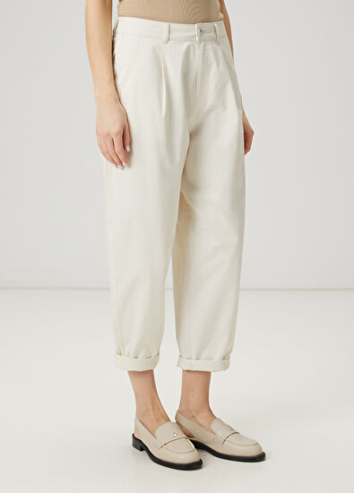 Beymen Club Kırık Beyaz Gabardin Chino Pantolon - 3