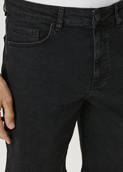 Beymen Club Antrasit Denim Şort - 4