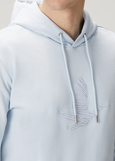 Beymen Club Light Blue Hooded Sweatshirt - 5