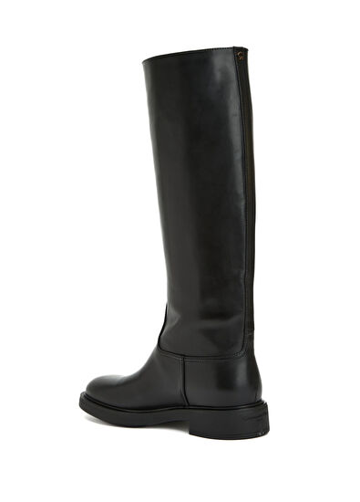 Siyah Kadın Deri Çizme - Görsel 4