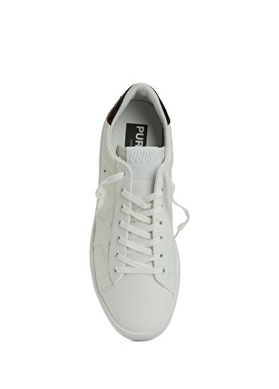 Pure Star Beyaz Erkek Deri Sneaker - Görsel 6