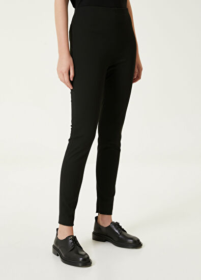Beymen Club Siyah Yanı Fermuarlı Tayt Pantolon - 3