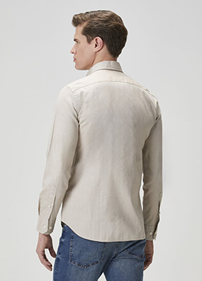 Beymen Club Slim Fit Vizon Oxford Gömlek - 5