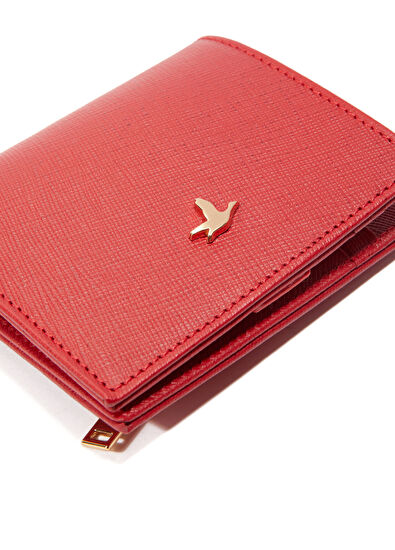 Beymen Club Kırmızı Kadın Deri Cüzdan - 5