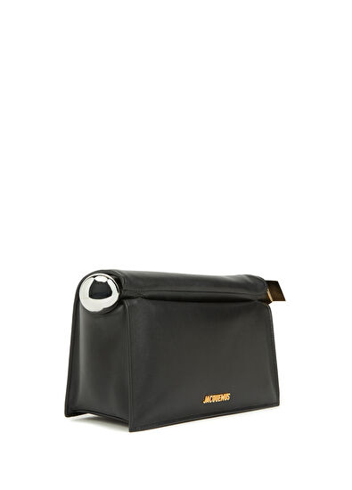 The Rond Carré Siyah Kadın Deri El Portföyü - Görsel 4