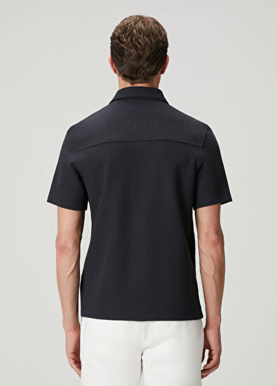 Beymen Club Comfort Fit Lacivert Polo Yaka Armürlü T-shirt - 5