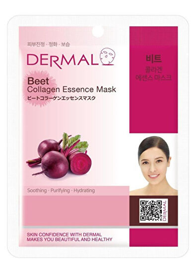 Dermal Beetroot Collagen Smoothing Purifying Moisturizing 10 Pack Face Mask - 3