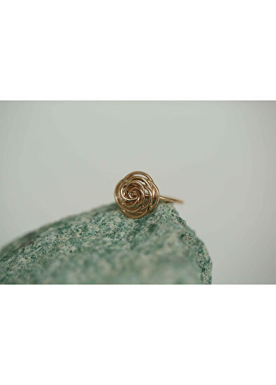 Rosa 14 Ayar Kadın Altın Yüzük - Görsel 4