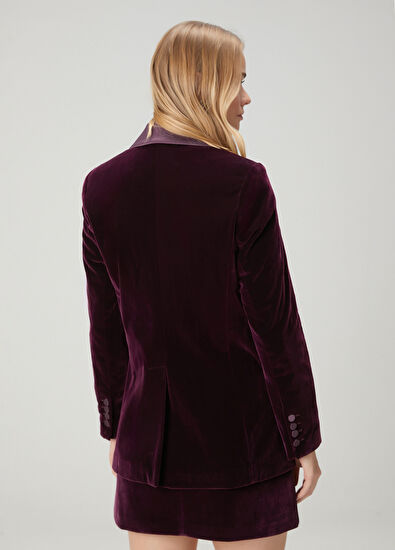Beymen Club Plum Double-Breasted Evening Jacket - 6