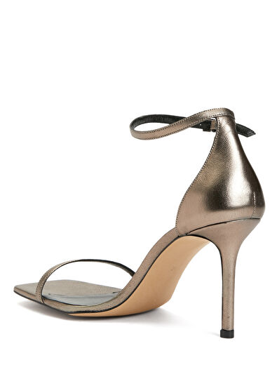 Beymen Club Antrasit Kadın Deri Sandalet - 3