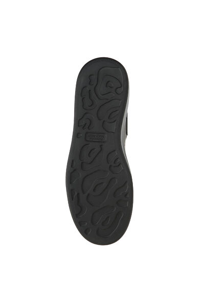 Oversized Siyah Erkek Deri Sneaker - Görsel 6