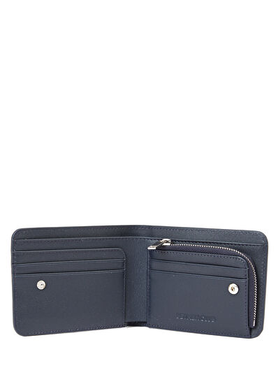 Beymen Club Navy Blue Square Textured Mens Leather Wallet - 4