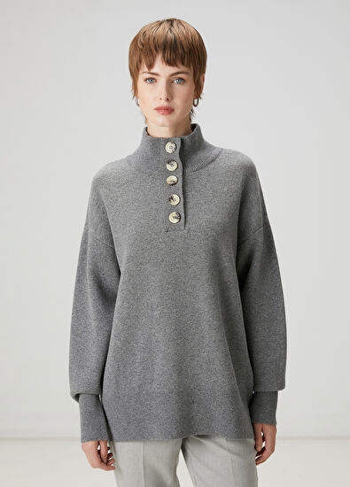 Beymen Club Gray Wool Sweater - 3