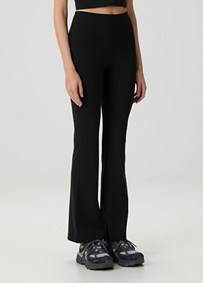Groove Nulu High Rise Flared Siyah Tayt - Görsel 4