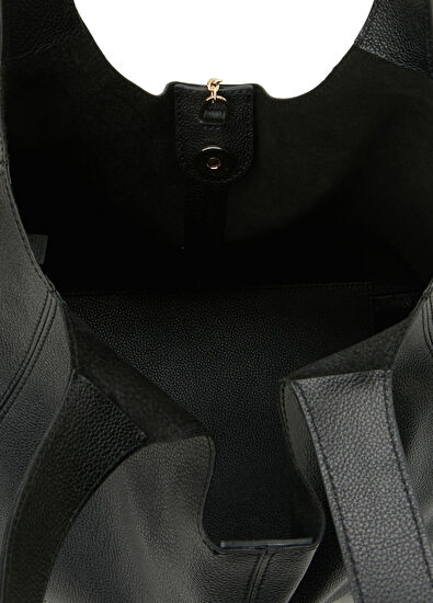 Beymen Club Patch Black Women's Leather Shoulder Bag - 5