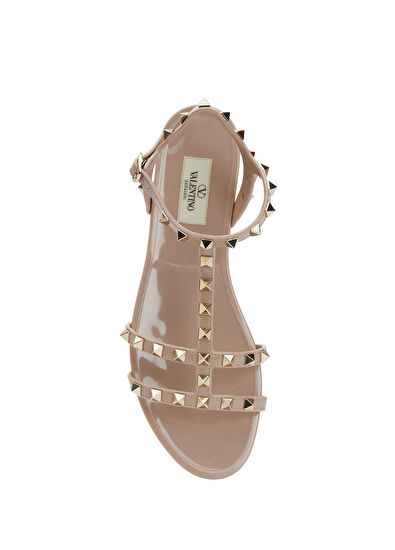 Valentino Garavani Summer Rockstud Pudra Troklu Kadın Plaj Terliği - 4