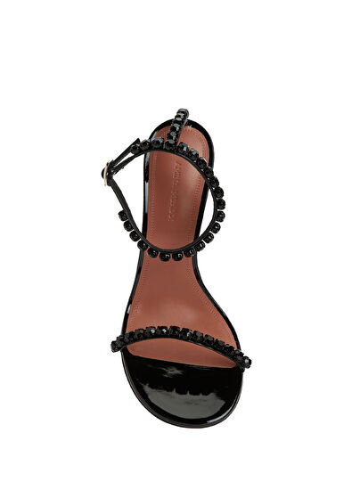 Amina Muaddi Gigi Black Women's Leather Sandals - 4