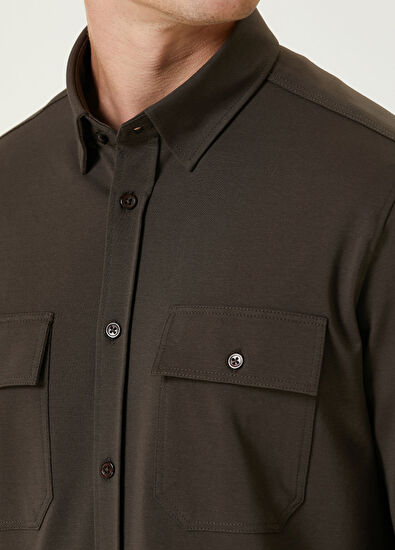 Network Kahverengi Gömlek - 6