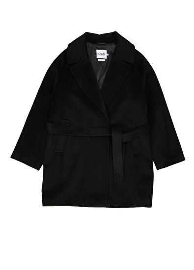 Beymen Club Black Belt Wool Coat - 5