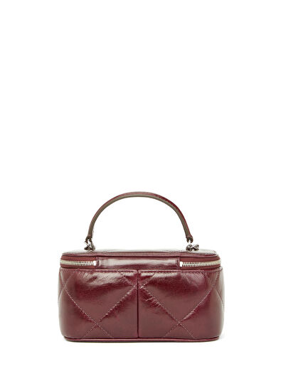 Tory Burch Kira Diamond Dark Burgundy Women's Leather Bag - 4