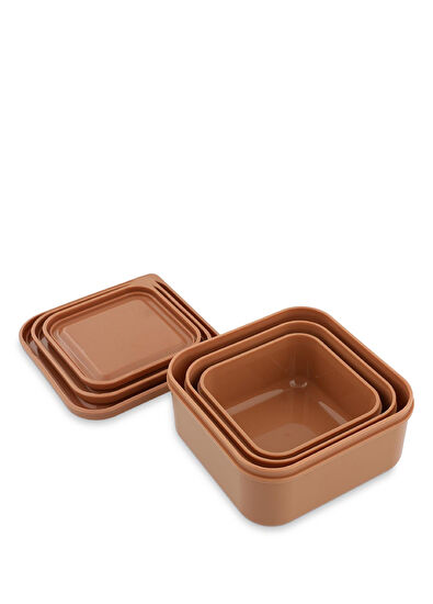 Trixie Mrs.Cat Brown Kids 3-Piece Snack Container - 4