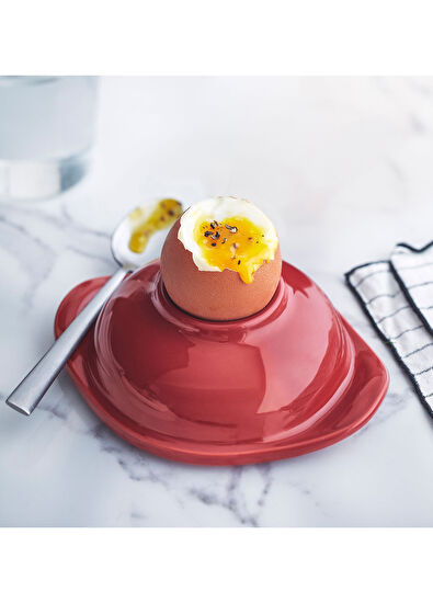 Emile Henry Red Burgundy Ceramic Egg Baking Dish 11 cm - 6