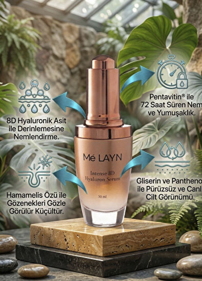 Melayn Intense 8D Hyaluron Nemlendirici Cilt Serumu 30 ml - 5
